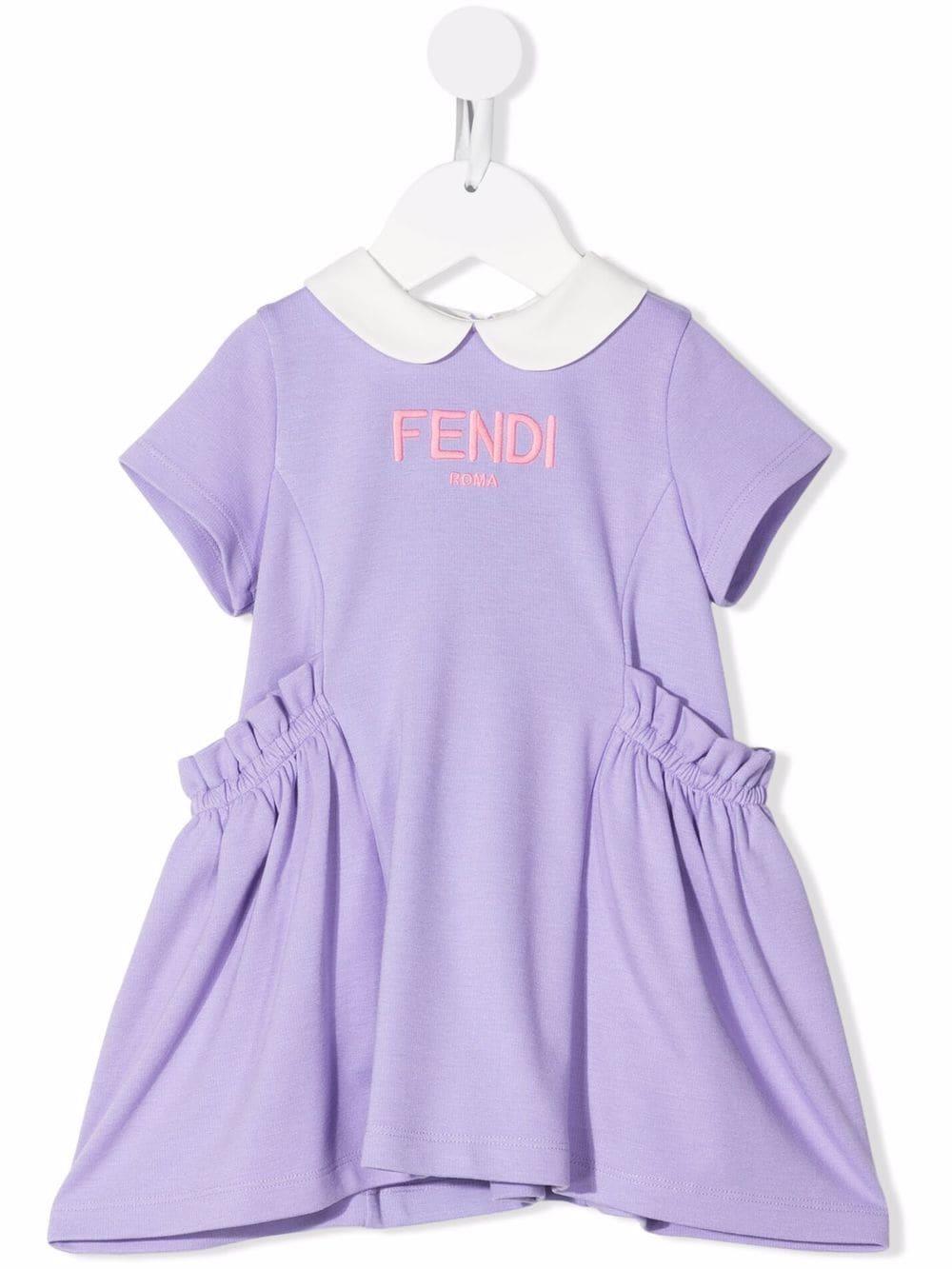 Fendi Dress With Pockets In Viola