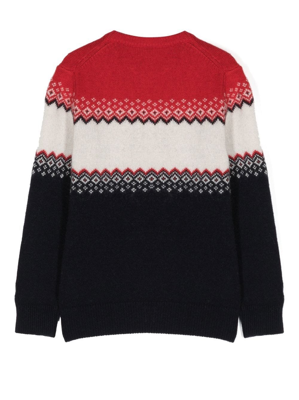 Mc 2 Saint Barth Two-tone Christmas Sweater In Blu