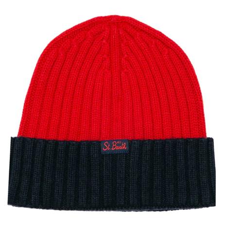 Shop Mc 2 Saint Barth Wengen Hat With Cortina Writing In Rosso