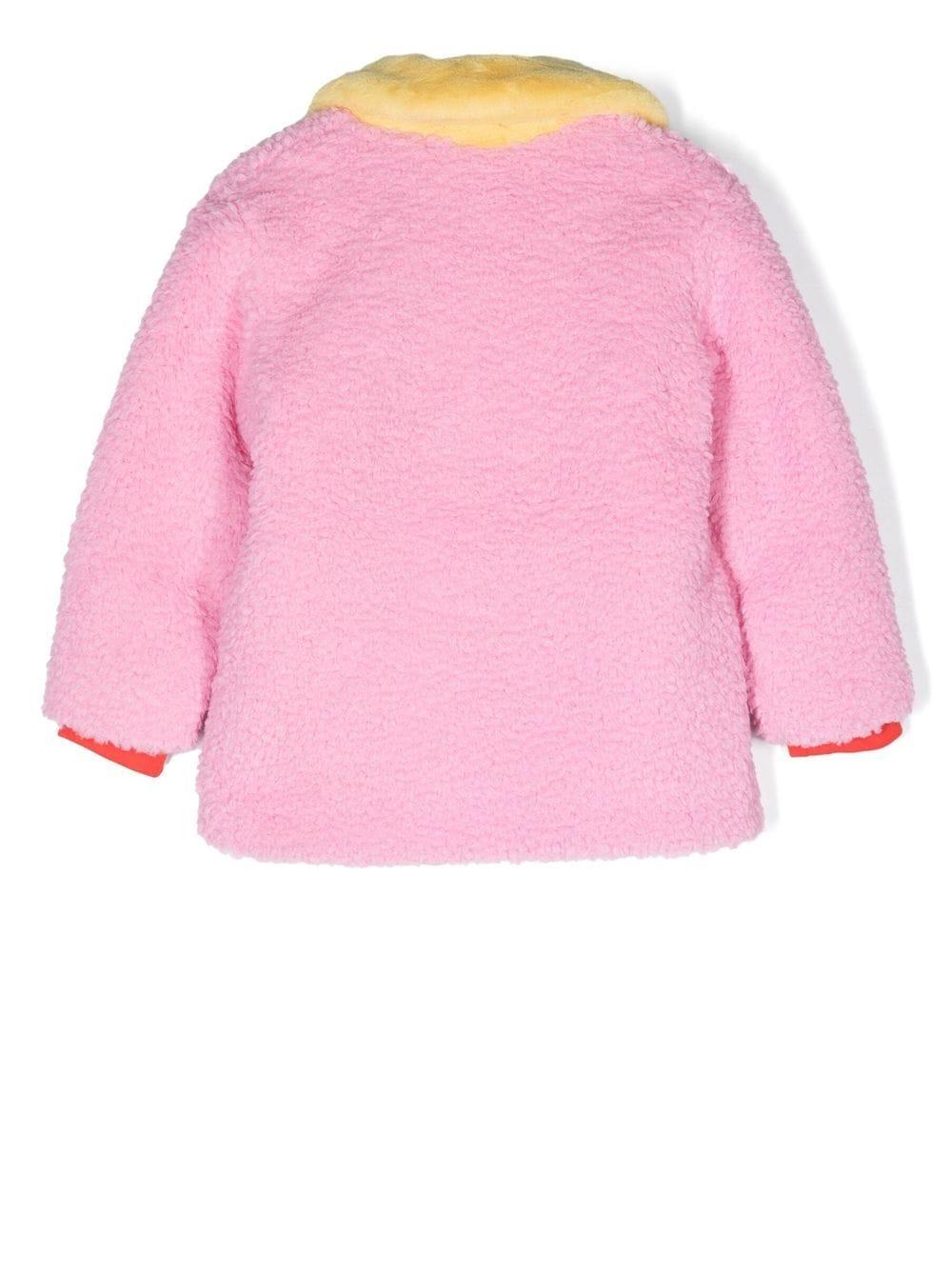Shop The Marc Jacobs Pink Coat With Yellow Neck In Rosa