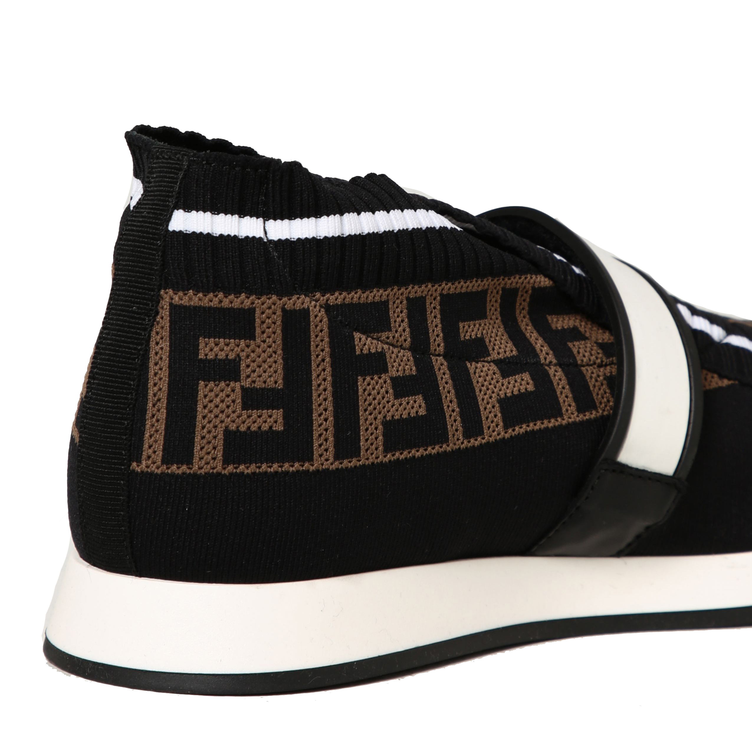 Shop Fendi Slip-on Sneakers With Logos In Marrone